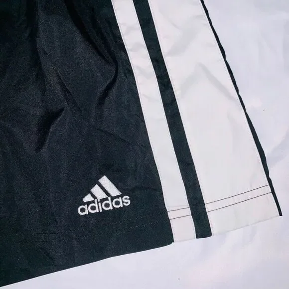Adidas Vintage NWT Soccer Euro Team Shorts Nylon Black White Small - Picture 5 of 8
